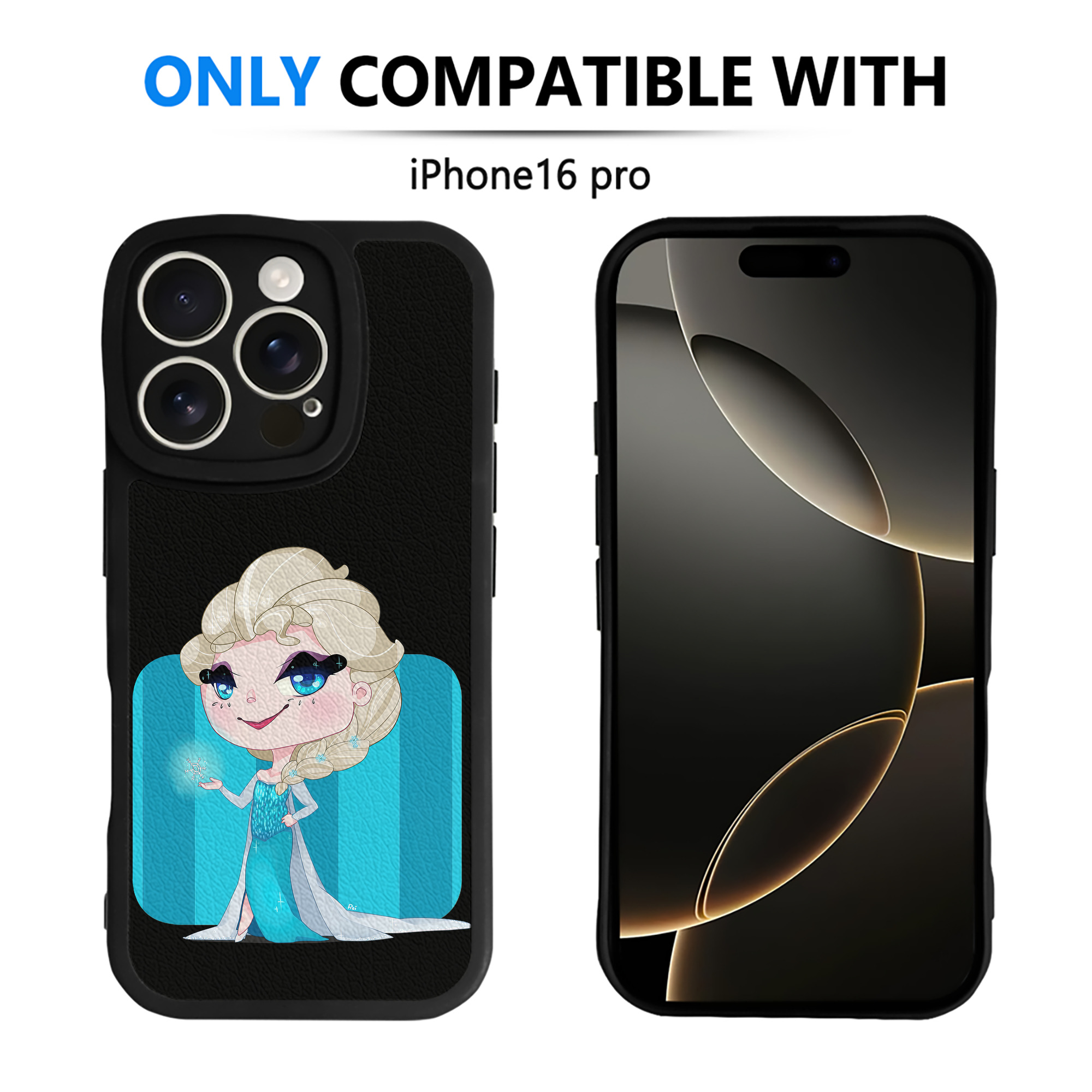 （画像用） アナと雪の女王 アンナ エルサ Frozen Anna Elsa 【iPhone 16シリーズ対応】シリコンスマホケース（レザー調） 材質：シリコン